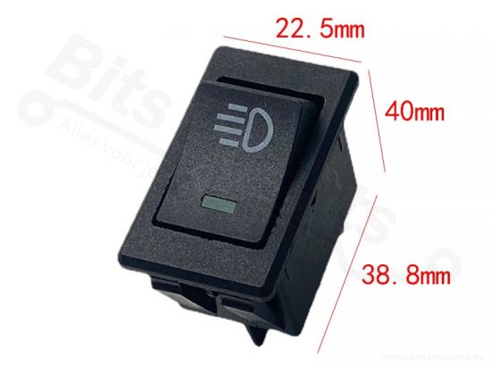 Schakelaar rocker snap-in aan/uit licht ASW-17D rood